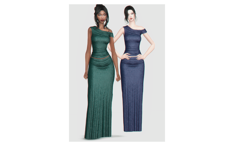 Галерея мода Сет с юбкой и топом Festive Glam Set #3